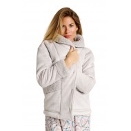 MUYDEMI - Γυναικεία Jacket-Style Ρόμπα με Sheepskin Λεπτομέρειες