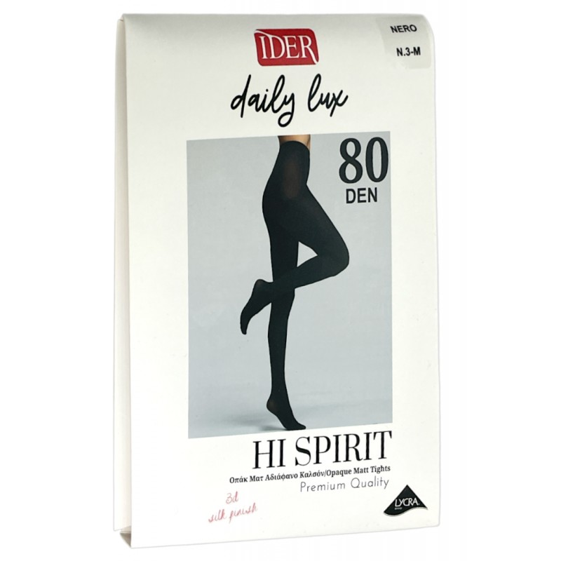 Ider - Γυναικείο Opaque 3D Αδιάφανο Καλσόν 80 Den από Μαλακή Μικροΐνα DAILY-LUX-HISPIRIT