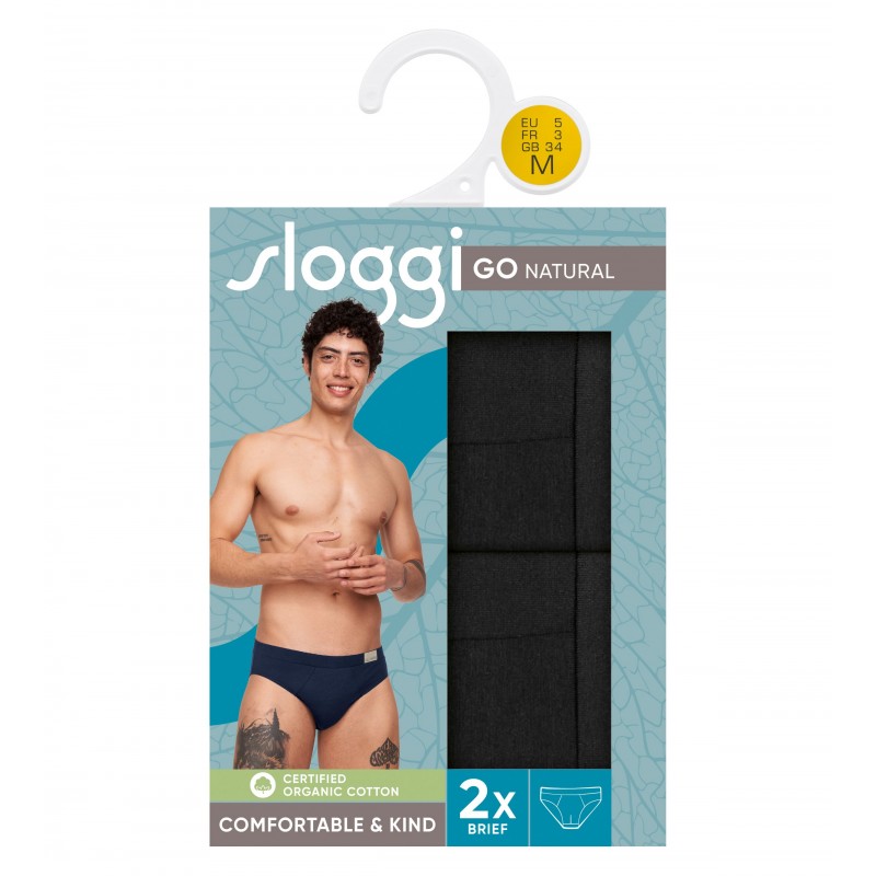 Sloggi Men Go Natural H Brief C2P Organic Cotton - Σετ 2 Τεμαχίων