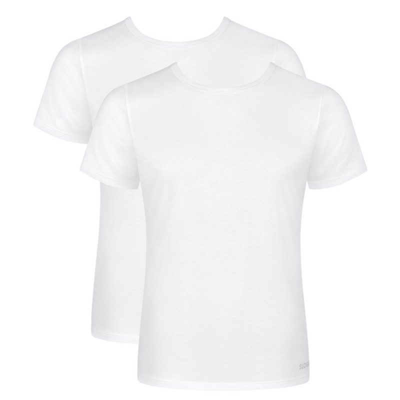 Sloggi Men GO ABC 2.0 H O-Neck 2P Ανδρικό Φανελάκι με Μανίκι Συσκευασία 2 Τεμαχίων