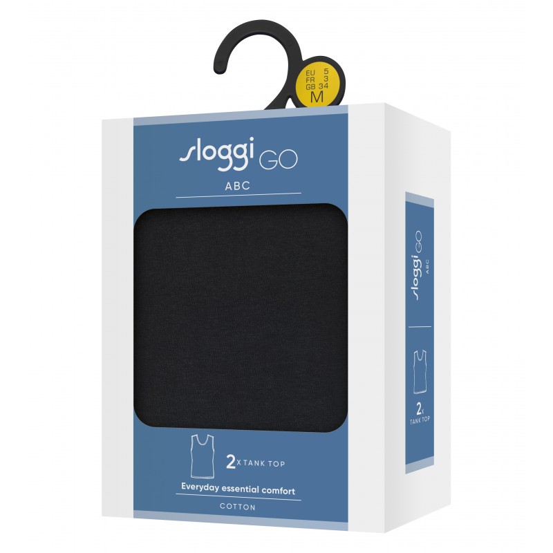 Sloggi Men GO ABC 2.0 H Tank Top 2P Ανδρικό Φανελάκι με Τιράντα Συσκευασία 2 Τεμαχίων