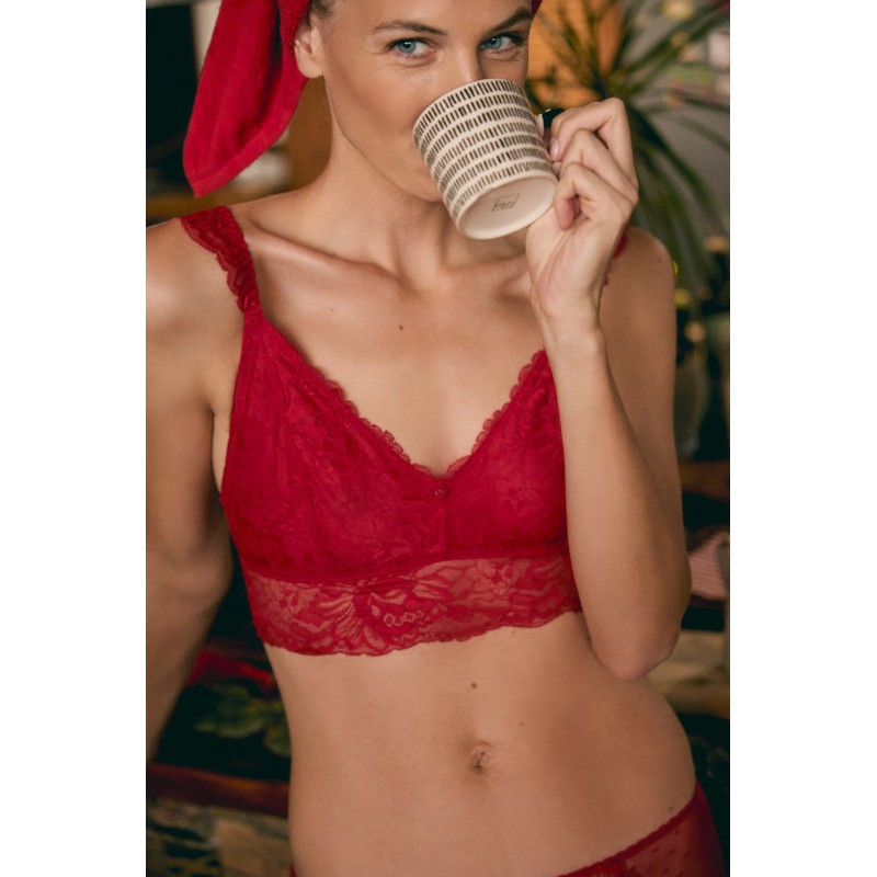 Ysabel Mora - Γυναικείο Bralette Χωρίς Μπανέλα Christmas Collection