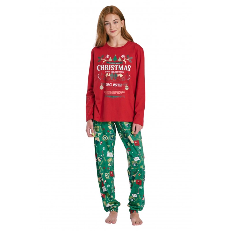 MUYDEMI - Εφηβική Πυτζάμα Unisex Christmas Print (10 - 16 ετών)