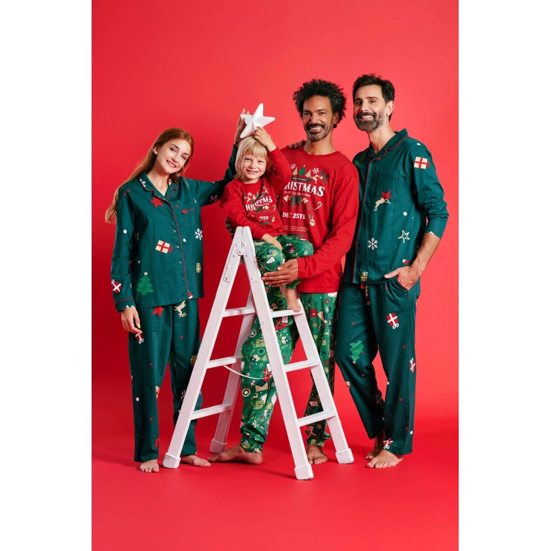 MUYDEMI - Γυναικεία Χειμερινή Πυτζάμα με Christmas Celebration Print