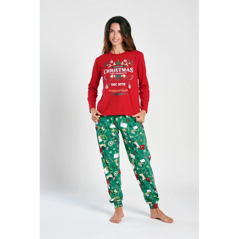 MUYDEMI - Γυναικεία Χειμερινή Πυτζάμα με Christmas Celebration Print