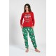 MUYDEMI - Γυναικεία Χειμερινή Πυτζάμα με Christmas Celebration Print