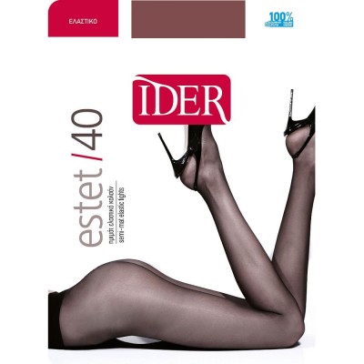 Ider Estet 40Den - Διάφανο Ημιμάτ Ελαστικό Καλσόν - RED WINE