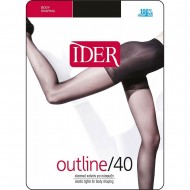 Ider - OUTLINE 40 DEN Body Shaping Διάφανο Ενισχυμένο Ελαστικό Καλσόν Λαστέξ Κιλότα με Πόδι Μεγάλα Μεγέθη