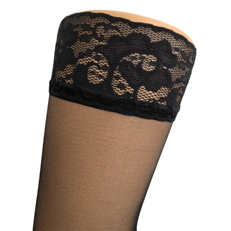 Ider - Top Libertee Lycra 15Den Ελαστική Καλτσοδέτα με Δαντέλα Σιλικόνη