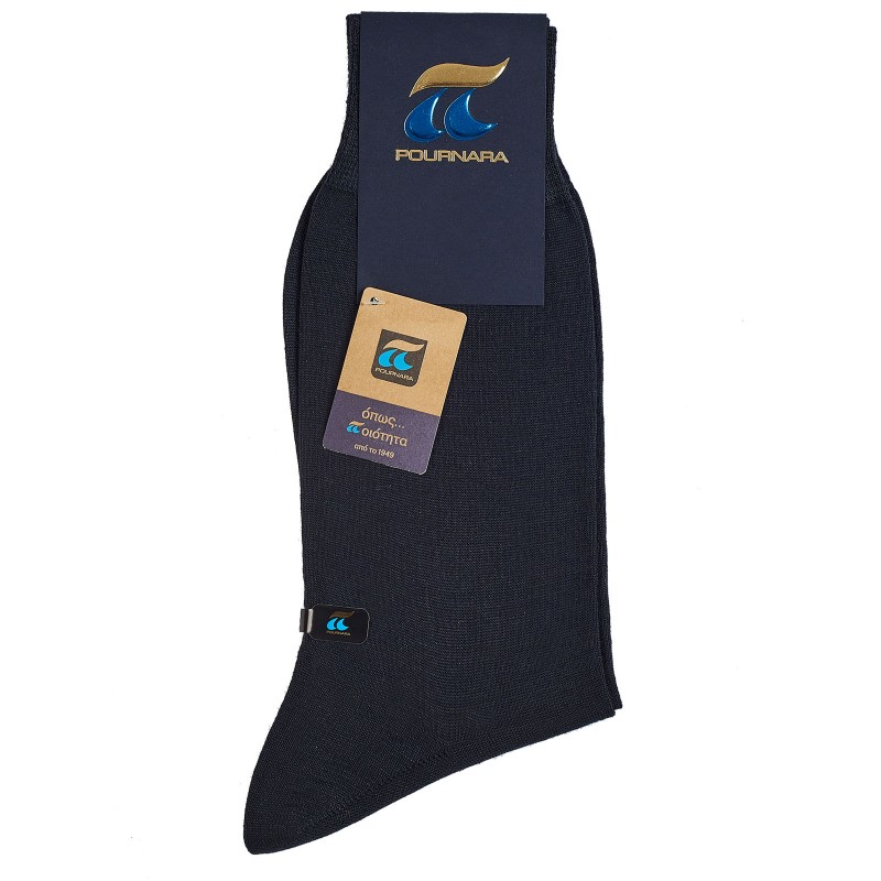 Πουρνάρα Μονόχρωμη Κλασική Κάλτσα 70% Μαλλί