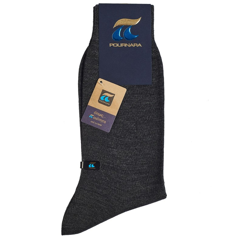 Πουρνάρα Μονόχρωμη Κλασική Κάλτσα 70% Μαλλί