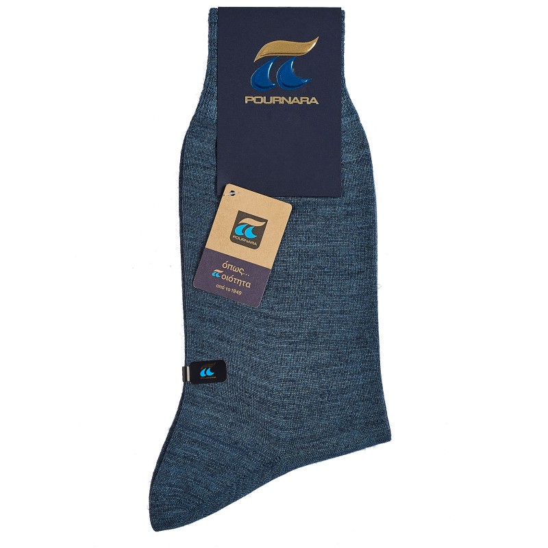 Πουρνάρα Μονόχρωμη Κλασική Κάλτσα 70% Μαλλί