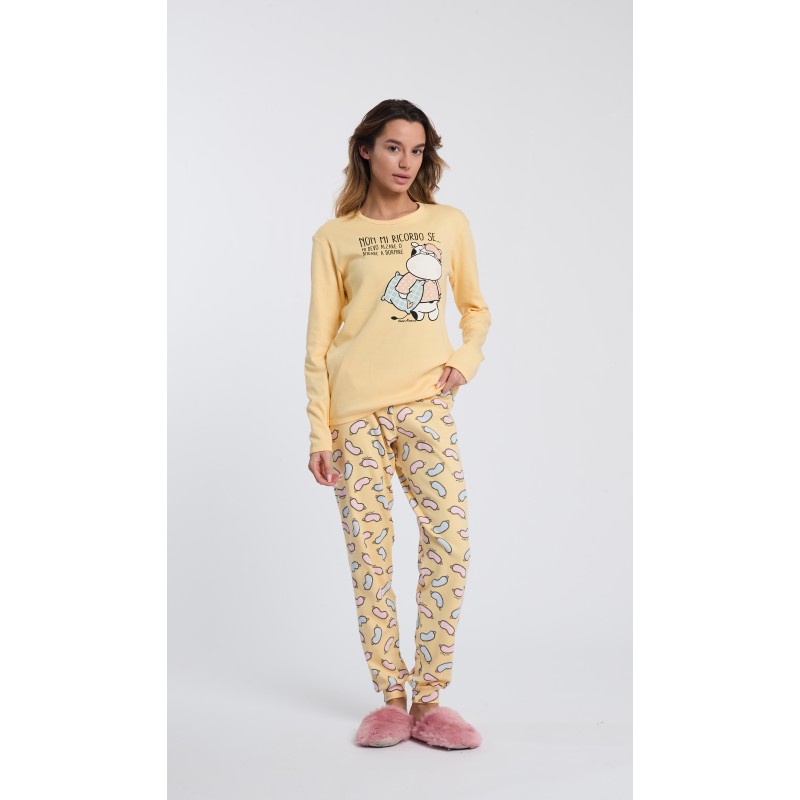 CRAZY FARM Γυναικεία Χειμερινή Πυτζάμα με Σφικτήρα RICORDO