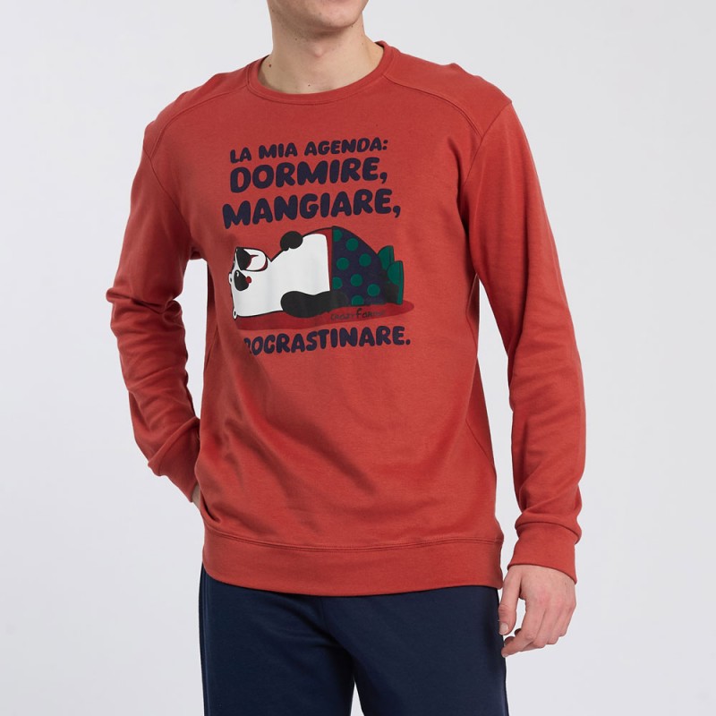 CRAZY FARM - Ανδρική Χειμερινή Πυτζάμα με Σφικτήρα PROCRASTINARE