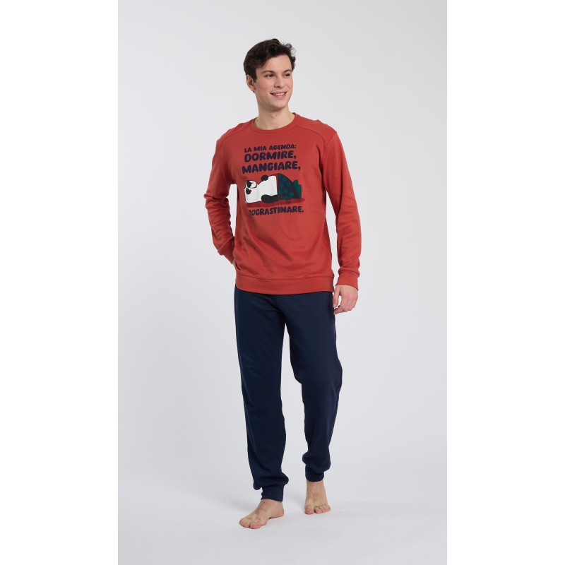 CRAZY FARM - Ανδρική Χειμερινή Πυτζάμα με Σφικτήρα PROCRASTINARE