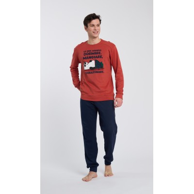 CRAZY FARM - Ανδρική Χειμερινή Πυτζάμα με Σφικτήρα PROCRASTINARE