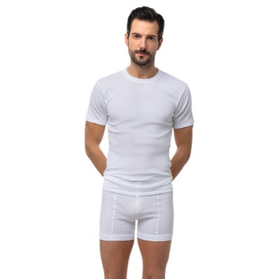 Minerva Φανέλα Kοντό Μανίκι Κλειστός Λαιμός (Μέγεθος 5-6-7)