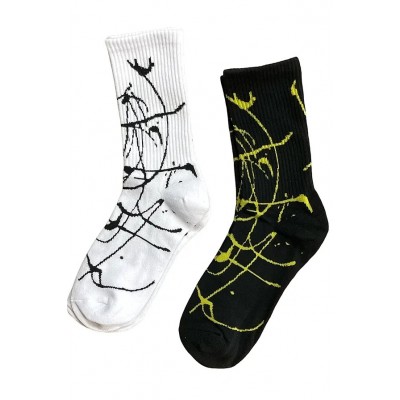 Ider Unisex Κάλτσες Βαμβακολύκρα Rib με Γραμμικό Σχέδιο 2-PACK