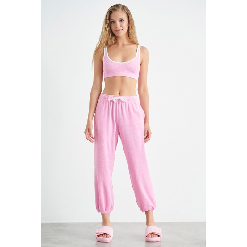 Blu4U - Γυναικείο Crop Top Terry Love Blu4U - Γυναικείο Crop Top Terry Love