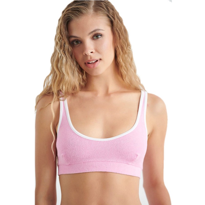 Blu4U - Γυναικείο Crop Top Terry Love Blu4U - Γυναικείο Crop Top Terry Love