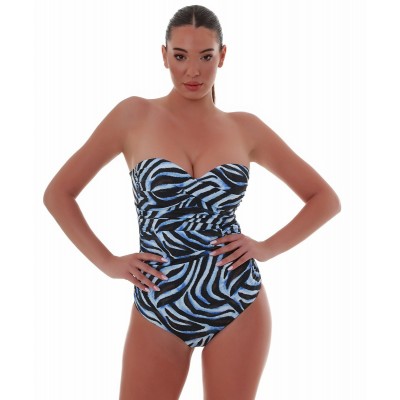 Bluepoint - Γυναικείο Strapless Ολόσωμο Μαγιό SAFARI CHIC CUP D
