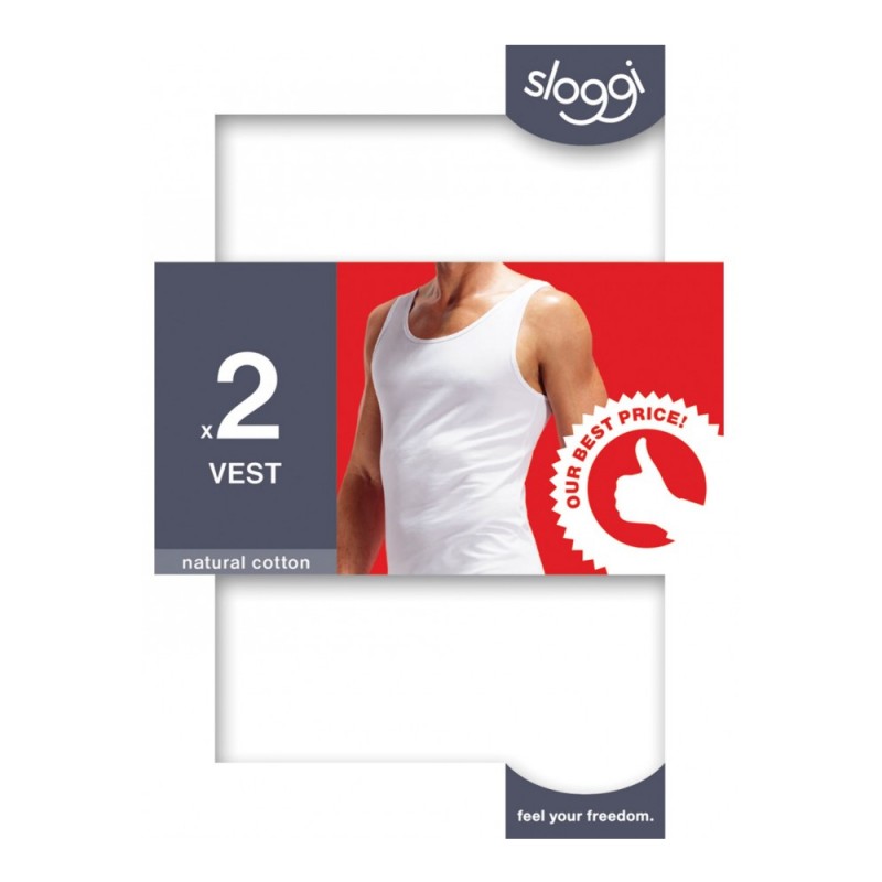 Sloggi Men - Φανελάκι αμάνικο - 24/7 Vest - 2 Τεμάχια