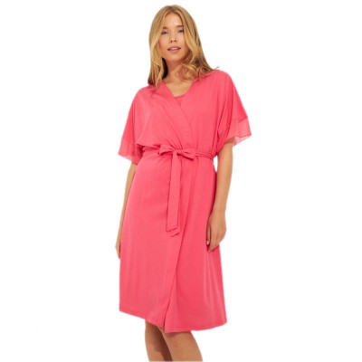 Harmony Γυναικεία Ρόμπα Κοντό Μανίκι Μουσελίνα