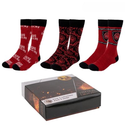 CERDA - HOUSE OF DRAGON Unisex Κάλτσες σε Gift Box 3 Pack