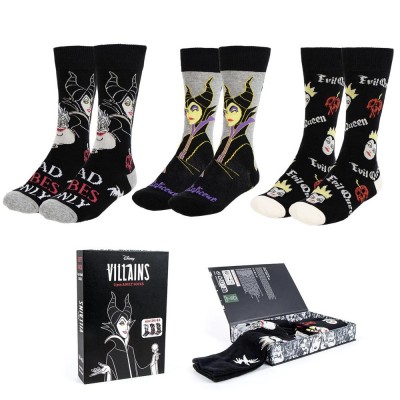 DISNEY - VILLAINS Unisex Κάλτσες σε Gift Box 3 Pack