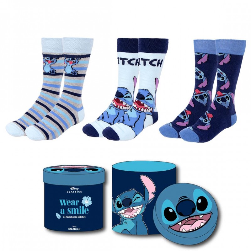Disney - Stitch Unisex Fashion Socks Gift Box Συσκευασία 3 Τμχ.