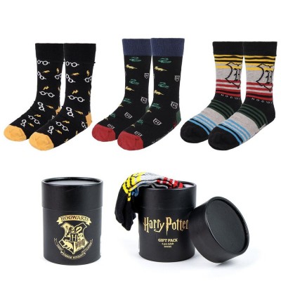 Harry Potter Unisex Fashion Socks Gift Box Συσκευασία 3 Τμχ.