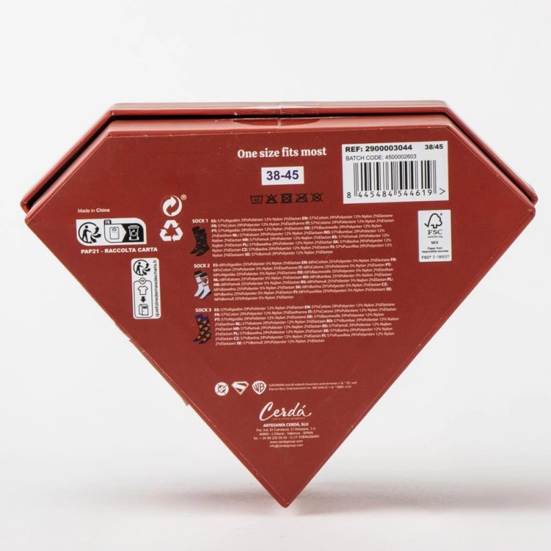 CERDA - SUPERMAN Unisex Κάλτσες σε Gift Box 3 Pack