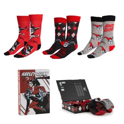 CERDA - HARLEY QUINN Unisex Κάλτσες σε Gift Box 3 Pack