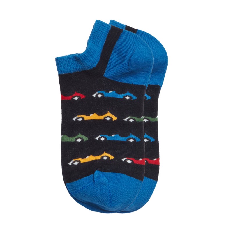 Me We Socks Παιδικό Βαμβακερό Sneaker με Σχέδιο Cars (2 Ζεύγη)