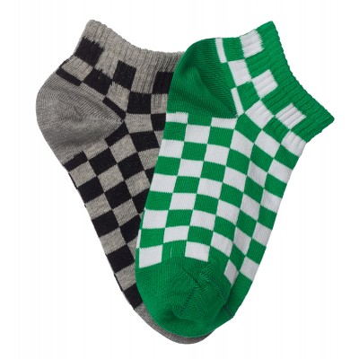 Me-We Παιδικό Βαμβακερό Sneaker με Σχέδιο Τετραγωνάκια (2 Zεύγη)