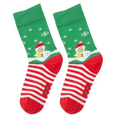 Me-We - Παιδική Χριστουγεννιάτικη Κάλτσα με Σχέδιο Χιονάνθρωπος