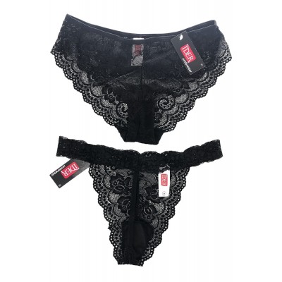 Ider - 2-Pack Γυναικείο Set String & Cheeky Hipster με Δαντέλα - Συσκευασία Δώρου