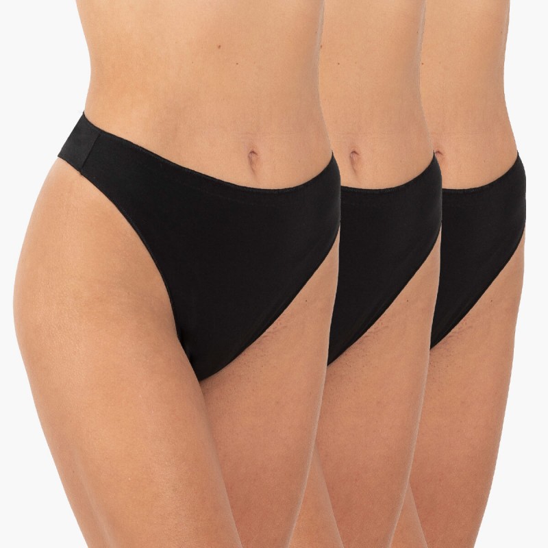 Α.A UNDERWEAR - Γυναικείο Ψηλόμεσο Στρινγκ Cotton Modal Συσκευασία 3 Τεμαχίων