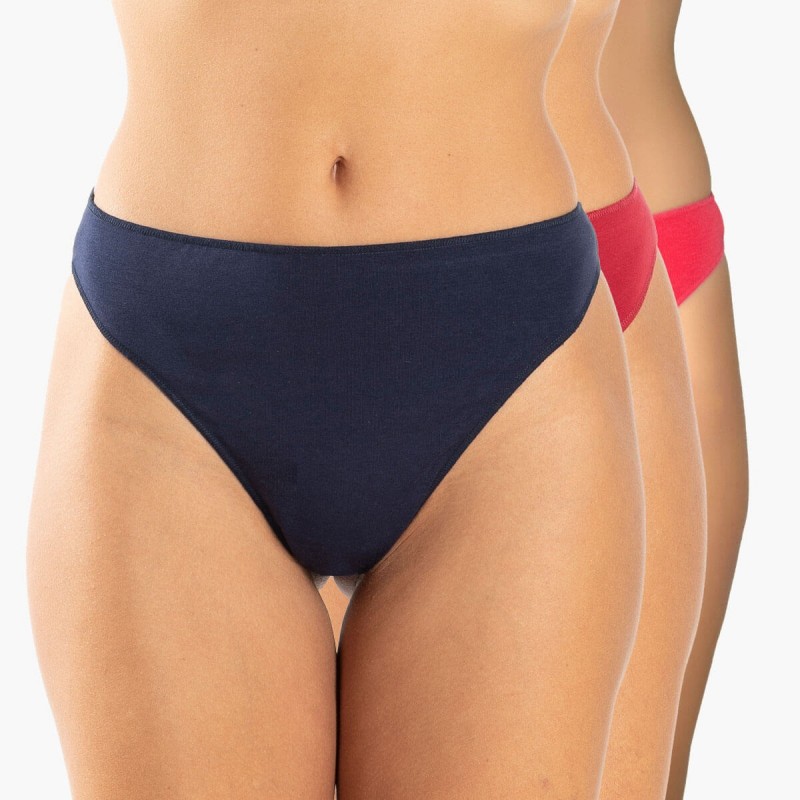 Α.A UNDERWEAR - Γυναικείο Ψηλόμεσο Στρινγκ Cotton Modal Συσκευασία 3 Τεμαχίων