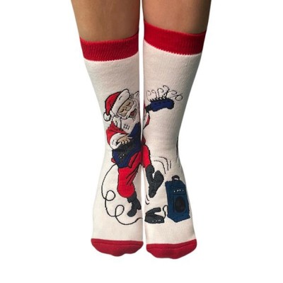 INIZIO - Γυναικεία Χριστουγεννιάτικη Κάλτσα Πετσέτα με Σχέδιο