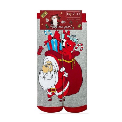 INIZIO - Γυναικεία Χριστουγεννιάτικη Κάλτσα Πετσέτα με Σχέδιο