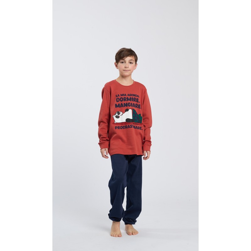 CRAZY FARM - Εφηβική Πυτζάμα για Αγόρι με Σφικτήρα PROCRASTINARE (10-14 ετών)