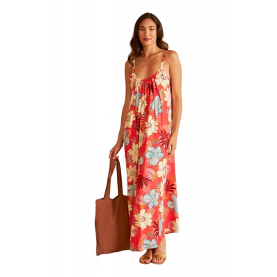 Harmony Γυναικείο Φόρεμα Viscose Floral Jungle με Ράντα Νερβίρ Maxi