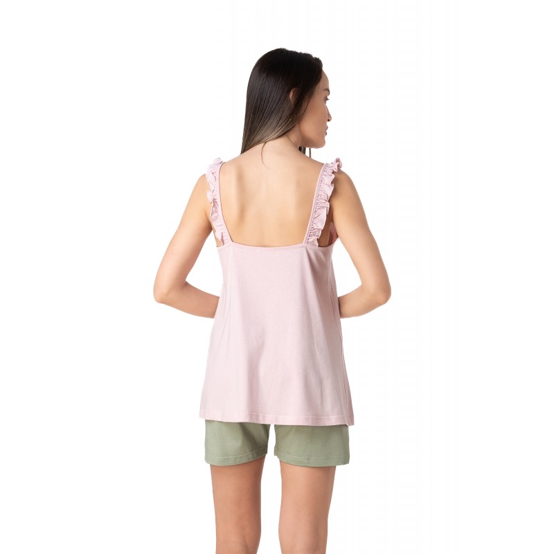 Relax - Γυναικείο Καλοκαιρινό Baby Doll με Τύπωμα Φράουλες Cotton/Modal