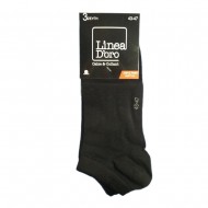 Linea D'oro Βαμβακερό Sneaker Μονόχρωμο (3 ζεύγη)