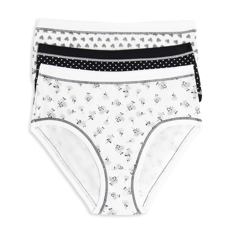 Cotonella - Γυναικεία Βαμβακερά Σλιπ Midi Σετ 3 Τεμαχίων