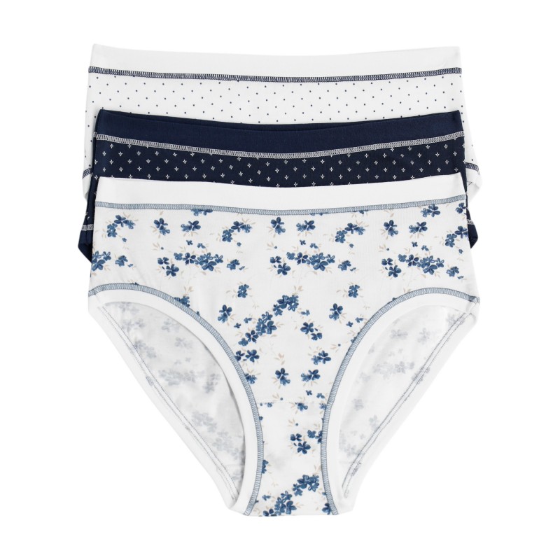 Cotonella - Γυναικεία Βαμβακερά Σλιπ Midi Σετ 3 Τεμαχίων