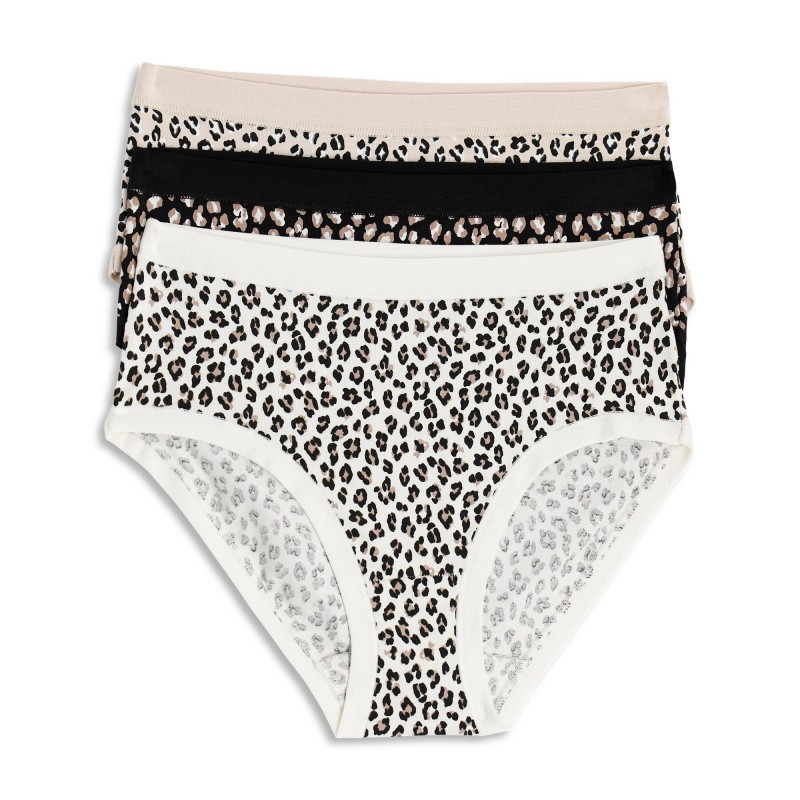 Cotonella - Γυναικεία Βαμβακερά Σλιπ Midi Σετ 3 Τεμαχίων