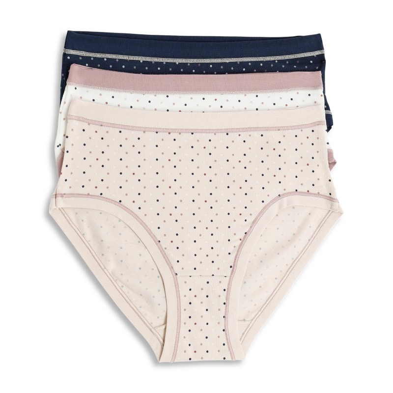 Cotonella - Γυναικεία Βαμβακερά Σλιπ Midi Σετ 3 Τεμαχίων