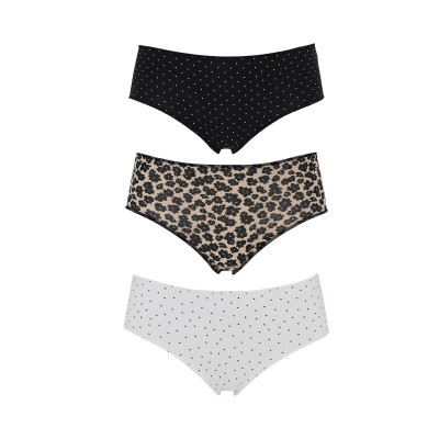 Cotonella - Γυναικεία Βαμβακερά Σλιπ Midi Σετ 3 Τεμαχίων